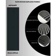Antrasit Esnek Keçeli Akustik Slim Duvar Kaplama Paneli