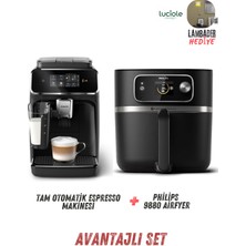 Philips Avantajlı Set 8.3 Lt Airfryer HD9880/90, Philips 2300 Seri Tam Otomatik Espresso Makinesi+Luciole Lambader