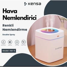 Kensa Hava Nemlendirici 3 Litre Büyük Boy Çift Püskürtme  Ledli ve Ultra Sessiz