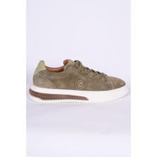 Pierre Cardin 335749 Süet Rahat Taban Bağcıklı Topuğu Desen Detaylı Rahat Esnek Haki Erkek Günlük Ayakkabı