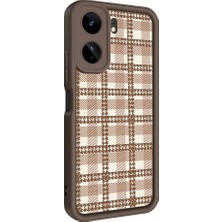 HTstore Xiaomi Uyumlu  Mi 13T Kılıf Kamera Korumalı Baskılı Arka Yüzey Htstore Klas Kapak-Açık Kahve