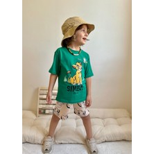 Sacro Kids Simba Baskılı Şort T-Shirt Erkek Çocuk Takım