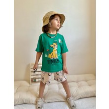 Sacro Kids Simba Baskılı Şort T-Shirt Erkek Çocuk Takım