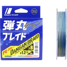 Major Craft Dangan Braid 8x Ip Misina Pe 1.2 0.16MM 25LB/9.8KG 150MT Multi