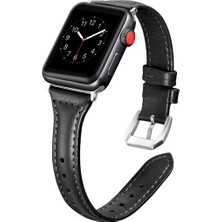 Cool Cold Apple Watch 38-40-41 Mm Seri 2 3 4 5 6 7 8 9 iwatch 10 /42 Mm Uyumlu Sportif İnce Zarif Deri Kordon