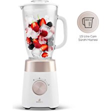 Karaca Lezzetli Soslar, Bebek Mamaları ve Püre Yapma Buz Kırıcı 1,5 Lt Cam Sürahi Hazneli Pulse Özellikli Smoothie Blender 1000W