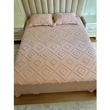 Tly Home Textiles Tly Ikea Model Pudra Renk Çift Kişilik Yatak Örtüsü
