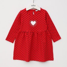 Wanex Kız Çocuk Uzun Kol Ince Elbise - 42161 - Kırmızı