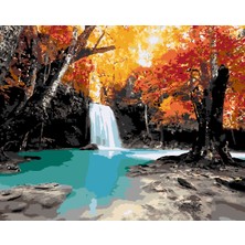 Womb Hobby Nehir 2 Sayılarla Boyama Seti 40X50 cm (Tuvale Gerili)