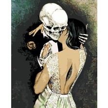 Womb Hobby Ölümle Dans Sayılarla Boyama Seti 40X50 cm (Tuvale Gerili)