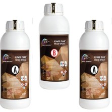 Power Time Epoxy 3 kg Wood Epoxy Quatro Maxi/ Kalın Döküm Şeffaf Epoksi Reçine Sehpa, Masa Için (Yeni)