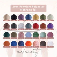 Premium 100 gr Polyester Makrome Ipi Pudra Pembe 2mm - 120 M Supla Ip ve Çanta Ipliği