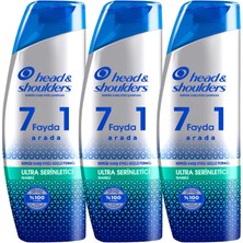 Head&Shoulders Head & Shoulders 7 Fayda 1 Arada Şampuan Ultra Serinletici Güçlü Formül 300 ml x 3 Adet