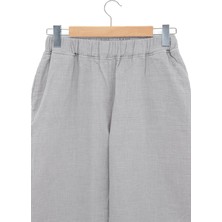 Ecocotton Melsa Kadın Pijama Takımı  Organik Pamuk Müslin Açık Gri