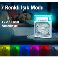 600 ml Ultrasonik Hava Nemlendirici Buhar Makinesi ve Aroma Difüzörü ve Buzlu Klima Rgb Işıklı