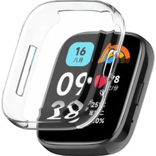 Fibaks Xiaomi Redmi Watch 3 Active Uyumlu Kasa ve Ekran Koruyucu 360 Tam Koruma Silikon Kılıf