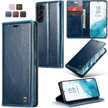 SZY Market Samsung Galaxy S22 Artı Çılgın At Pu Deri Retro Cüzdan Için Flip Case (Yurt Dışından)