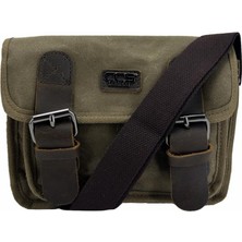 Ççs 31488 Mumlanmış Kanvas Postacı Askılı Omuz Çantası Kahve