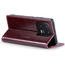 SZY Market Xiaomi 13 Pro Retro Cüzdan Kapak Için Flip Case Manyetik Cüzdan Kart Pu (Yurt Dışından)