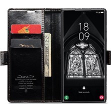 SZY Market Samsung Galaxy S23 Ultra Kickstand Çılgın At Pu Deri Için Flip Case (Yurt Dışından)