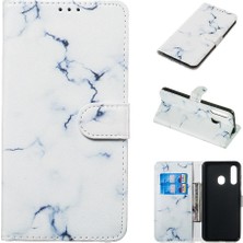 SZY Market Samsung Galaxy A60 Mermer Desen Pu Deri Cüzdan Kart Için Flip Case (Yurt Dışından)