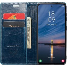 SZY Market Samsung Galaxy Flip 5g Için Flip Case Çılgın At Pu Deri Retro Cüzdan (Yurt Dışından)