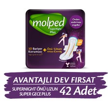 Molped Supernıght Önü Uzun Super Gece Plus Avantajlı Dev Fırsat  42 Adet