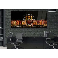 Marpanya Yatay Ortadan Saatli Dini Temalı Cam Tablo YSOD037