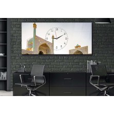 Marpanya Yatay Ortadan Saatli Dini Temalı Cam Tablo YSOD035