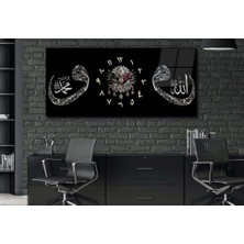 Marpanya Yatay Ortadan Saatli Dini Temalı Cam Tablo YSOD098