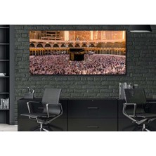 Marpanya Yatay Ortadan Saatli Dini Temalı Cam Tablo Ysod029