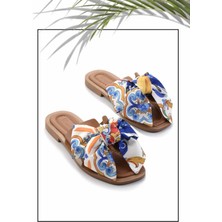 Bambi Taba Bej Hakiki Deri Kadın Terlik K04376050003