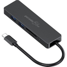 Porodo 5 In 1 Usb-C Hub HDMI USB Sd Microsd Uyumlu