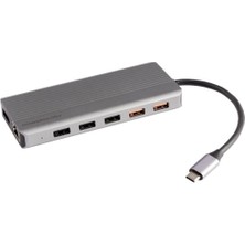 Powerology 12 In 1 Usb-C Hub HDMI Type-C 100W Pd Ethernet VGA USB Sd Microsd 3.5AUX