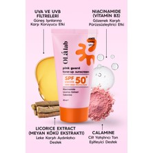 Olalab Aydınlatıcı Ton Eşitleyici Spf 50+ Yüksek Uv Koruma Pembe Yüz Güneş Kremi 50 ml