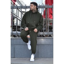 CMZ Collection Erkek Oversize Kalın Eşofman Takımı Haki