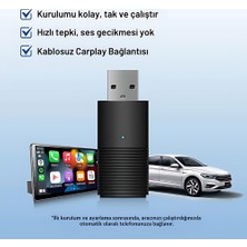 Embatech Araç Içi Apple Cihazlar Için Kablosuz Mini Carplay Adaptörü, Wireless Carplay Çevirici