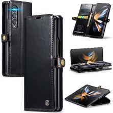 BDT Boutique Samsung Galaxy Z Için Flip Case Fold 3 5g Kart Tutucu Retro Cüzdan Kapak (Yurt Dışından)