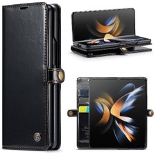 BDT Boutique Samsung Galaxy Z Için Flip Case Fold 3 5g Kart Tutucu Retro Cüzdan Kapak (Yurt Dışından)