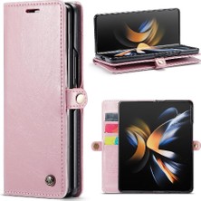 BDT Boutique Samsung Galaxy Z Için Flip Case Fold 3 5g Kart Tutucu Retro Cüzdan Kapak (Yurt Dışından)