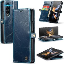 BDT Boutique Samsung Galaxy Z Için Flip Case Fold 3 5g Kart Tutucu Retro Cüzdan Kapak (Yurt Dışından)