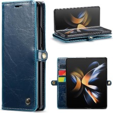 BDT Boutique Samsung Galaxy Z Için Flip Case Fold 3 5g Kart Tutucu Retro Cüzdan Kapak (Yurt Dışından)