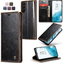 BDT Boutique Samsung Galaxy S22 Çılgın At Pu Deri Retro Cüzdan Için Flip Case (Yurt Dışından)