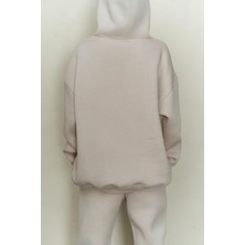 CMZ Collection Kadın Oversize Eşofman Takımı Ekru
