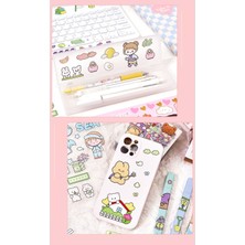 Bluoksweet 25 Sayfa Renkli Çocuk Sticker Bilgisayar Dizüstü Telefon Defter Günlük Çıkartma Etiket