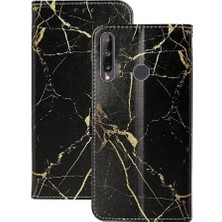 YH Mall Huawei Y7P Pu Deri Cüzdan Için Flip Case Tam Koruma Mermer Desen (Yurt Dışından)