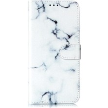 YH Mall Sony Xperia 1 V Mermer Desen Pu Deri Cüzdan Kart Yuvaları Için Flip Case (Yurt Dışından)