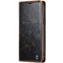 YH Mall Iphone 14 Için Flip Case Artı Retro Cüzdan Kapak Çılgın At Pu Deri (Yurt Dışından)