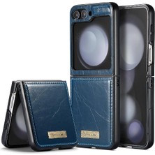 YH Mall Samsung Galaxy Z Flip 5 5g Için Flip Case Kart Tutucu Kickstand Çılgın Pu (Yurt Dışından)