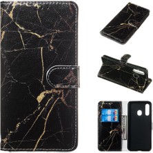 YH Mall Samsung Galaxy A60 Mermer Desen Pu Deri Cüzdan Kart Için Flip Case (Yurt Dışından)